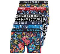 JACK & JONES Set di 5 mutande da uomo, colore bianco, nero, blu, grigio, pantaloncini Trunks 95% cotone, S, M, L, XL, XXL, 12213221, Confezione da 5 mix 4, XL