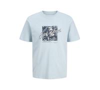 JACK & JONES Shape Tee SS Crew Neck Jjhonolulu-Maglietta a Maniche Corte con Scollo Rotondo, Celestial Blu, M Uomo