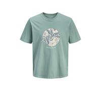 JACK & JONES Shape Tee SS Crew Neck Pls Jjhonolulu-Maglietta a Maniche Corte con Scollo Rotondo, Blu Minerale, 4XL Uomo