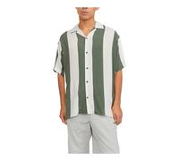 JCOJEFF AOP Resort - Maglietta SS Relax, Verde Agave/Strisce: a Strisce, M