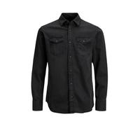 Jack & Jones, ,Shirts ,Uomo ,Nero ,M Camicia Denim Nera Collezione Autunno/Inverno