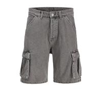 JACK & JONES Shorts Jjialex-Pantaloncini Cargo Sq 888, Grigio Denim, M Uomo