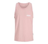 JACK & JONES Small Slub Tank Top Jcosago-Canottiera con Logo Piccolo, Pink Icing, S Uomo