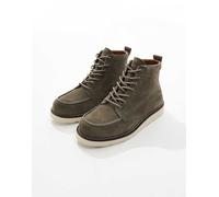 Jack & Jones - Stivaletti stringati in camoscio grigi-Grigio 44