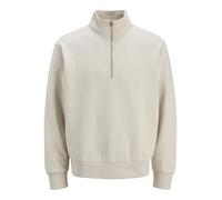 JACK & JONES Sweat Half Jjeurban Edge Stydaw24 Ln-Felpa con Mezza Zip, Raggio di Luna, S Uomo