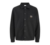 JACK & JONES Sweat Overshirt Jjwaffle Daytona-Felpa Oversize, Nero, XL Uomo