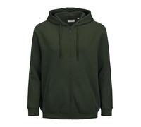 JACK & JONES Sweat Zip Hood Jjebradley Noos Pls-Felpa con Cappuccio e Cerniera, Borsone, 8XL Uomo