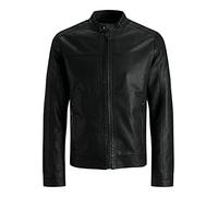 JACK & JONES Synthetic Leather Jacket Synthetic Leather Jacket | Regular Fit, Semplice, Maniche lunghe, Lunghezza regolare, Outdoor, Temperatura massima 30°C ciclo delicato