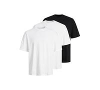JACK & JONES Jjhugo Loose Tee SS Crew Neck 3Pk MP, Bianco, XS