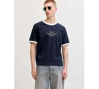 Jack & Jones - T-shirt a maniche lunghe color sky captain-Grigio S