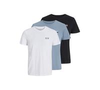 JACK & JONES T Shirt da uomo, confezione da 3, comode magliette da uomo, in 100% cotone, maglietta classica da uomo con scollo rotondo e maniche corte, set di maglietta traspirante, facile da pulire e