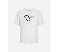 Jack & Jones - T-shirt Jj M One Color Mc Stampa Fiore Bco