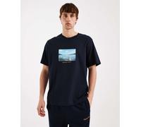 Jack & Jones - T-shirt oversize blu navy con stampa di paesaggio sul davanti XL