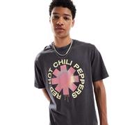 Jack & Jones - T-shirt oversize grigia con stampa "Red Hot Chili Peppers" sul davanti-Grigio XS