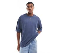 Jack & Jones - T-shirt super oversize blu slavato-Blu navy XL
