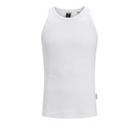 JACK & JONES Tank Top Jcoconcrete Washed Rib-Canottiera, Bianco, L Uomo