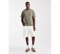Jack & Jones - Tony - Pantaloncini di jeans ampi color crema-Bianco S