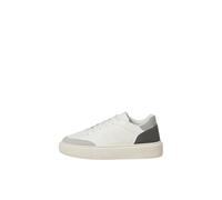 Jack & Jones - Sneakers bianche e grigie in misto camoscio-Bianco 42