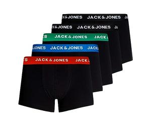 JACK & JONES Trunks - Set di 5 Boxer Elasticizzati da Uomo, in Jersey, Electric Blue Lemonade, S