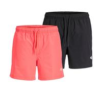Jack&Jones Uomo Bagno, 2er Pacco - Jpstmaui Tropico Solid Swim Shorts Mp