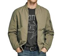 JACK & JONES Uomo Giacca Bomber Leggera Giacca College Basic Blouson Giacca di Transizione Elasticizzata Senza Cappuccio JJERUSH., Colore:Verde-2, Dimensione Giacca:L