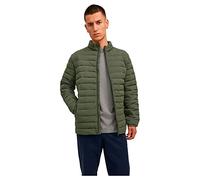 JACK & JONES Uomo Giacca Trapuntata Leggera Giacca di Transizione Imbottita Blouson Senza Cappuccio JJERECYCLE, Colore:Verde-3, Dimensione Giacca:M