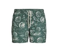 Jack & Jones - Pantaloncini da bagno verdi con stampa di conchiglie-Verde XS