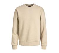 JACK & JONES Uomo Maglia Basic Maglione Manica Lunga Girocollo Caldo Pullover Senza Cappuccio JJESTAR, Colore:Beige, Dimensione Maglia:S
