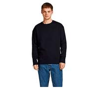 JACK & JONES Uomo Maglia Basic Maglione Manica Lunga Girocollo Caldo Pullover Senza Cappuccio JJESTAR, Colore:Nero, Dimensione Maglia:XL