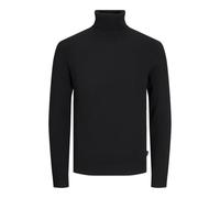 JACK & JONES Uomo Maglione Sottile a Dolcevita Maglione a Collo Rotondo Classico a Maniche Lunghe JJEEMIL, Colore:Nero, Dimensione Maglia:M