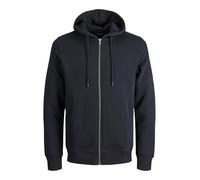 Jack & Jones Uomo Plus Size Bradley Zip Cappuccio Classico, Nero/Puro Piacere, EU6XL US4XL