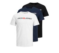 Jack & Jones Uomo T-Shirt Girocollo JJECORP LOGO 3 Pezzi - Slim Fit XS-XXL