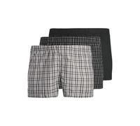 JACK & JONES Woven Boxers 3 Pack Jacmilano-Confezione da 3 Boxer Pls SN, Nero, 3XL Uomo