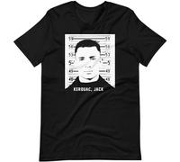 Jack KEROUAC Author Graphic Tee Shirt Short-Sleeve Mens T-Shirt Black L