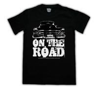 Jack Kerouac On The Road Car - Maglietta da uomo Nero L