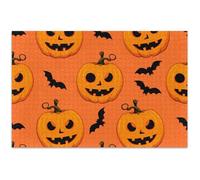 Jack Lanterna Pumpkins Bats Orange Jigsaw Puzzle Adulto 500 Pezzi Paesaggio Floreale Natura Puzzle Divertente, 50,8 x 37,9 cm