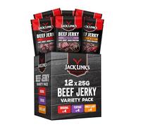 Jack Link’s Beef Jerky Mix - MrBeast Edition - Confezione da 12 (12 x 25g) Snack Proteico Assortito - Carne Secca di Manzo Stile Americano - Snack Fitness, Palestra e Outdoor