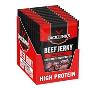 Jack Link’s Beef Jerky Original - Confezione da 12 (12 x 40 g) - Snack di carne essiccata ricco di proteine - Snack high protein per fitness - Specialità americana - Chips