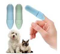 Jack & Milo - Kit di 2 spazzolini da denti in silicone morbido per cani - Cura orale delicata ed efficace - Promuove denti e gengive sani - Blu & Verde