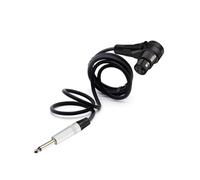 Jack mono in alluminio da 6,35 mm a connettore XLR a 3 pin Cavo audio curvo multidirezionale ad angolo retto 90 gradi Femmina for microfono(Black Black,2.98m)