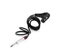 Jack mono in alluminio da 6,35 mm a connettore XLR a 3 pin Cavo audio curvo multidirezionale ad angolo retto 90 gradi Femmina for microfono(Black Red,1.5m)