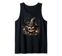 Jack O Lantern Halloween Pumpkin Graphic for Women Goth Mom Canotta