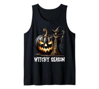 Jack O Lantern Halloween Skeleton Witch for Witchy Season Canotta