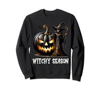 Jack O Lantern Halloween Skeleton Witch for Witchy Season Felpa