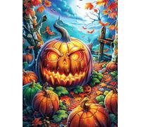 Jack-o'-Lantern in Magical Forest Rompicapo 1000 Pezzi Per Bambini E Genitori Fairy Tale Cute Animal Cartone Spesso Sicuro Difficoltà Bassa Per Svago Familiare Con Poster Incluso Qualità Garantita 100