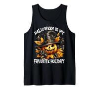 Jack O Lantern in Witch Hat Halloween Is My Favorite Holiday Canotta