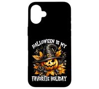 Jack O Lantern In Witch Hat Halloween Is My Favorite Holiday Custodia per iPhone 16 Plus