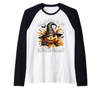 Jack O Lantern in Witch Hat Halloween Is My Favorite Holiday Maglia con Maniche Raglan