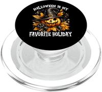 Jack O Lantern In Witch Hat Halloween Is My Favorite Holiday PopSockets PopGrip per MagSafe