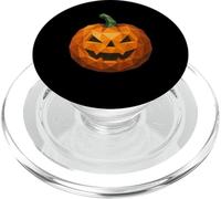 Jack o Lanterna geometrica bassa poli zucca Halloween PopSockets PopGrip per MagSafe